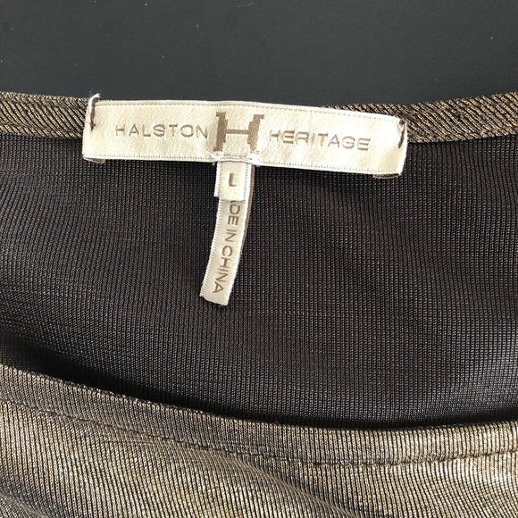 Halston Heritage Retro style Knot Top in Shimmer foil knit - Picture 6 of 7